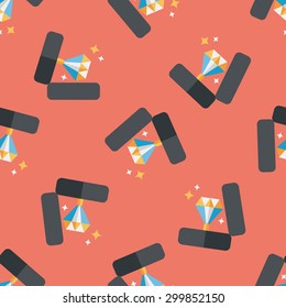 Valentine's Day diamond ring flat icon,eps10 seamless pattern background