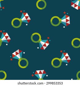 Valentine's Day diamond ring flat icon,eps10 seamless pattern background