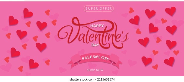 Valentines day discount cover for social media promotion