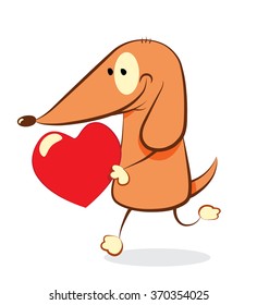 Valentine's day Dog
a cute dog bringing a heart to his love