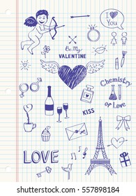 Valentine's Day in doodle style