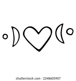 Valentine's Day doodle vector love hearts decoration