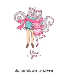 Valentine's Day doodles. Romantic hand drawn elements. Vector.