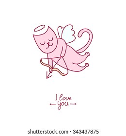 Valentine's Day doodles. Romantic hand drawn elements. Vector.