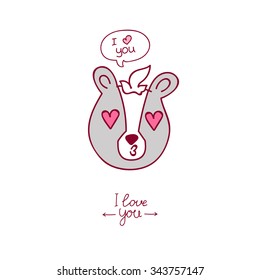 Valentine's Day doodles. Romantic hand drawn elements. Vector.