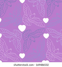 Valentine's Day dove flying pattern 