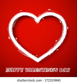 Valentines day draw heart