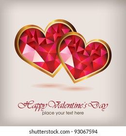 Valentine's day with elegant diamond heart