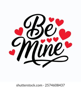 Valentines Day elegant hand text banner.