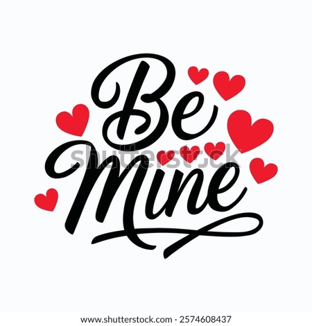 Valentines Day elegant hand text banner.