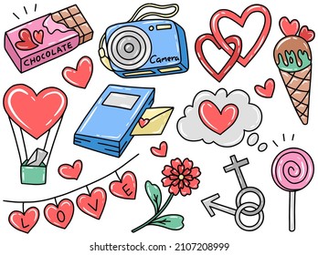 Valentine's Day Element Collection Doodle