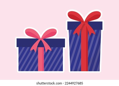 Valentine's day element collection in flat design simple and elegant vector design
