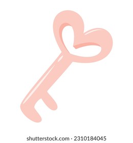 Ilustración De Elementos Del Día De San Valentín Aislada En Fondo Blanco. Icono de San Valentín. Elemento rosa de San Valentín. Plantilla para kit de adhesivos, saludo, felicitaciones, invitaciones, planificadores. 
