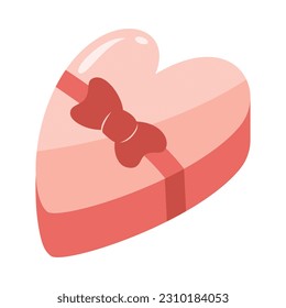 Valentine's Day Element Illustration Isolated On White Background. Valentine Icon. Pink Valentine Element. Template for Sticker kit, Greeting, Congratulations, Invitations, Planners. 