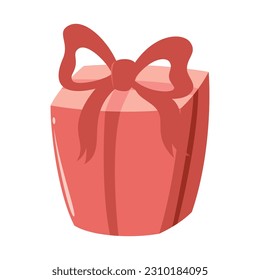 Valentine's Day Element Illustration Isolated On White Background. Valentine Icon. Pink Valentine Element. Template for Sticker kit, Greeting, Congratulations, Invitations, Planners. 