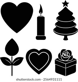 valentines day element red rose candle cake