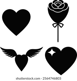 valentines day element vector art illustration