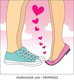 Valentine's day. Elements for cards, gifts, crafts, invitation. Vector illustration.