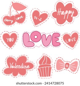 Valentine's Day Elements. Create Heartwarming Designs with Romantic Icons, Roses, Cupids, and More. Perfect for Greeting Cards and Social Media. Spread Love in Every Detail.