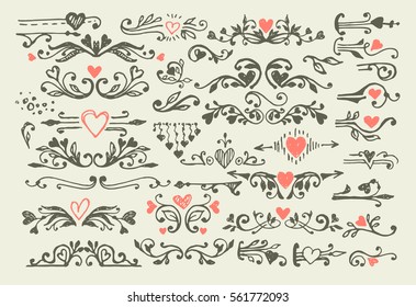 valentine's day elements for design