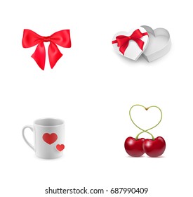 Valentines Day elements icon set