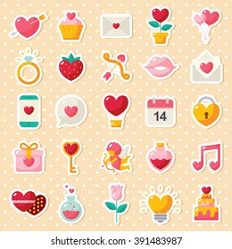 Valentine's day elements icon sets