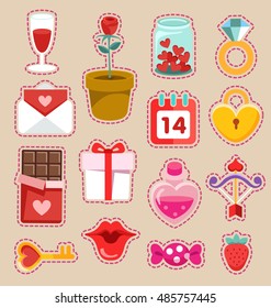 Valentine's Day Elements  : Vector Illustration