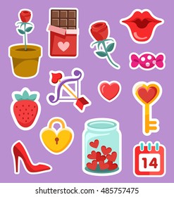 Valentine's Day Elements  : Vector Illustration