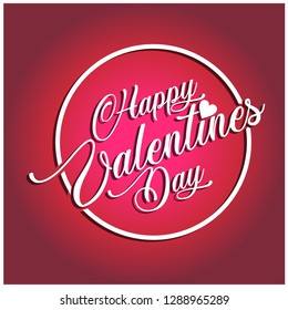 Valentines day emblem logo vector