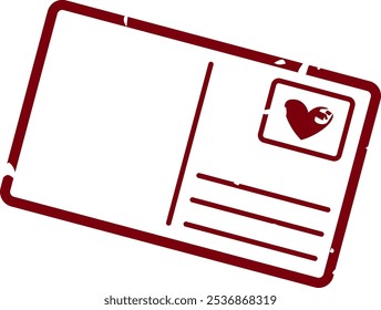 Valentinstag-Umschlag, Vektorgrafik