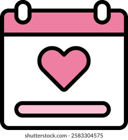 Valentine's Day Event Calendar Icon 