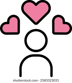 Valentine's Day Fall In Love Icon 