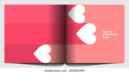 Valentine's Day! February 14. Happy valentine day background. Romantic background. Simple modern greeting cards.