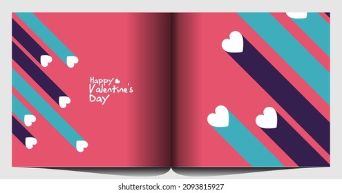 Valentine's Day! February 14. Happy valentine day background. Romantic background. Simple modern greeting cards.