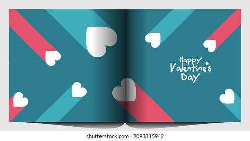 Valentine's Day! February 14. Happy valentine day background. Romantic background. Simple modern greeting cards.