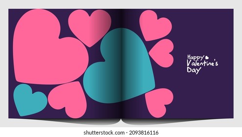 Valentine's Day! February 14. Happy valentine day background. Romantic background. Simple modern greeting cards.