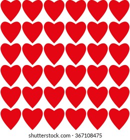 For Valentine's Day February 14 - Valentines heart. Vector seamless pattern for decoration postcards, congratulations, declarations of love, invitations for visits.