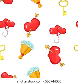Valentines day february 14 pattern. Cartoon illustration of Valentines day february 14 vector pattern for web