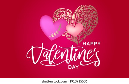 Happy Valentines Day Font Composition Paper Stock Vector (Royalty Free ...