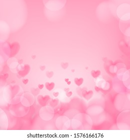 Valentine's day festival, love background and sweet hearts glittering, vector design