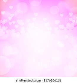Valentine's day festival, love background and sweet hearts glittering, vector design