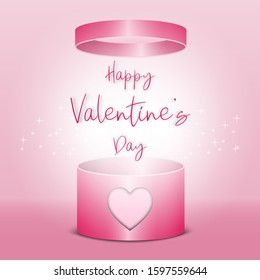 Valentine's day festival, love background and sweet hearts glittering, vector design