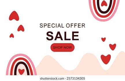 VALENTINE'S DAY FESTIVAL SALE BACKGROUND
