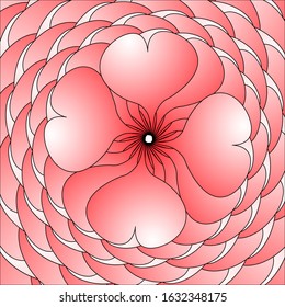 Valentine's day. festive background of lovers ' hearts. postcards, brochures, banners. vector