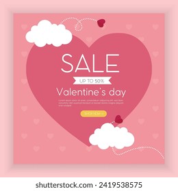 Valentine's day flat design background