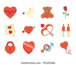 Valentine's day flat icon