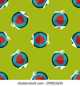 Valentine's Day flat icon,eps10 seamless pattern background