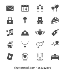 Valentine's day flat icons