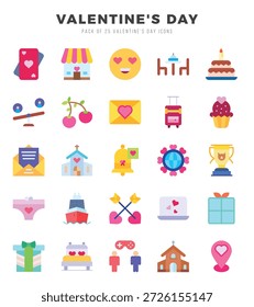 Valentine'S Day Flat icons. Vector Flat illustration.