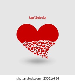 Valentine's Day Floating Heart and Love Background 